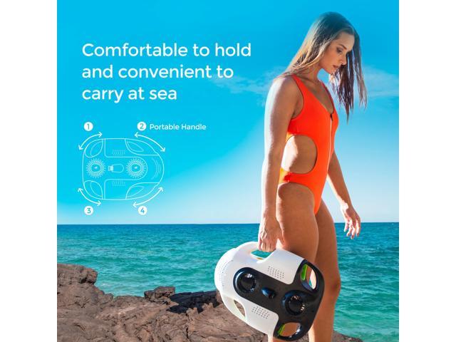 Youcan Robot BW Space Pro Professional Underwater Drone with Camera 4K UHD Image 1080P Stable Signal Transmission, Remote Control, 330ft Diving Depth,ROV,100M Tether